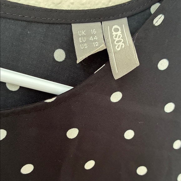 ASOS Black and White Bishop Sleeve Sundress - Picture 2 of 3